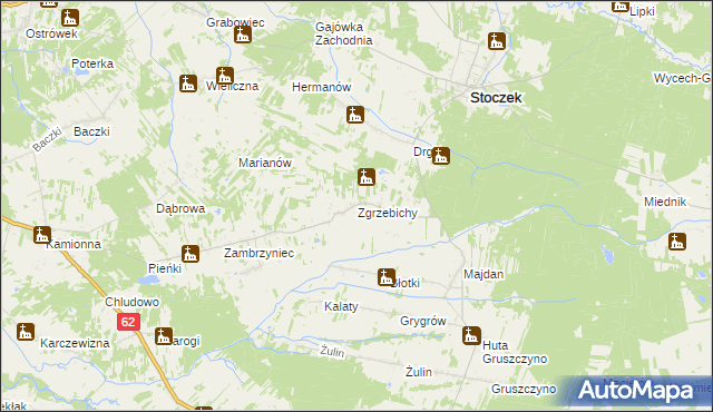 mapa Zgrzebichy, Zgrzebichy na mapie Targeo