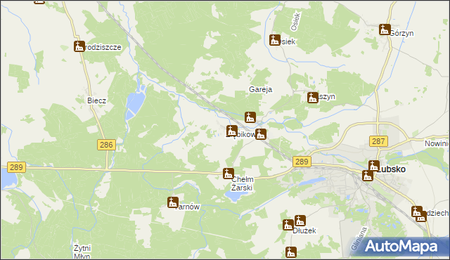 mapa Ziębikowo, Ziębikowo na mapie Targeo