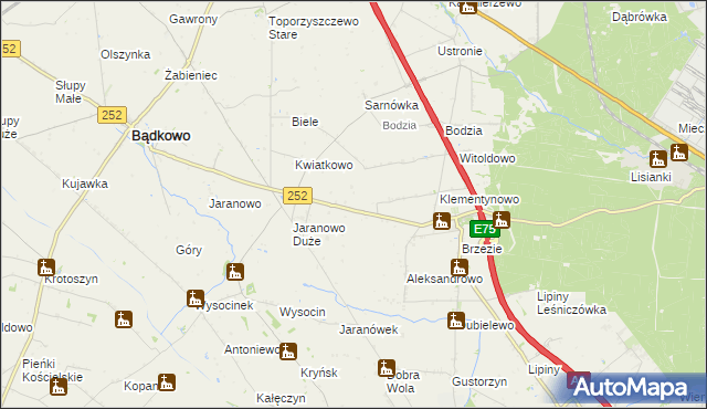 mapa Zieleniec gmina Bądkowo, Zieleniec gmina Bądkowo na mapie Targeo