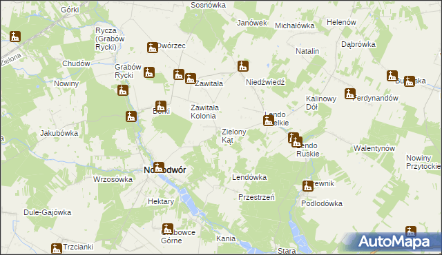 mapa Zielony Kąt, Zielony Kąt na mapie Targeo