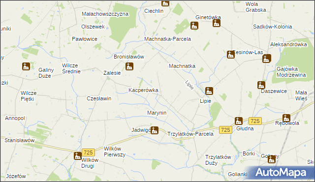 mapa Ziemięcin gmina Błędów, Ziemięcin gmina Błędów na mapie Targeo