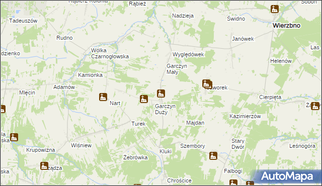 mapa Zimnowoda gmina Kałuszyn, Zimnowoda gmina Kałuszyn na mapie Targeo