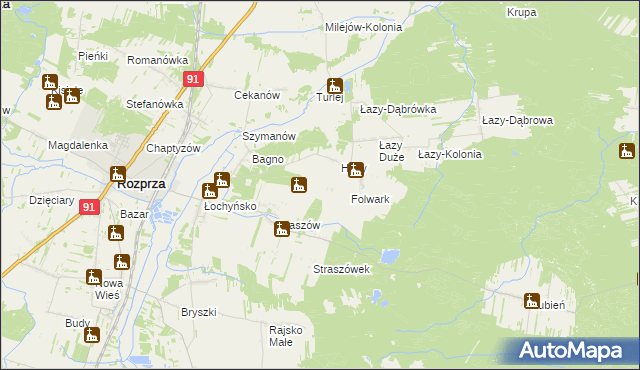 mapa Zmożna Wola, Zmożna Wola na mapie Targeo