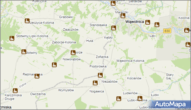 mapa Zofianka, Zofianka na mapie Targeo