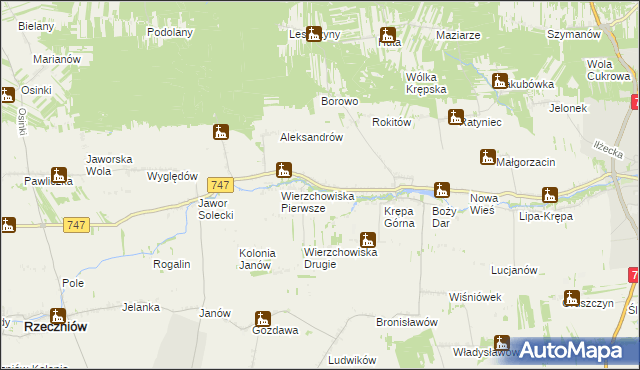 mapa Zofiówka gmina Lipsko, Zofiówka gmina Lipsko na mapie Targeo