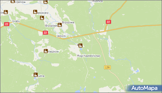 mapa Zofiówka gmina Lubniewice, Zofiówka gmina Lubniewice na mapie Targeo