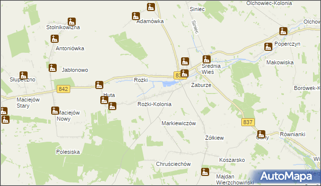 mapa Żółkiew-Kolonia, Żółkiew-Kolonia na mapie Targeo