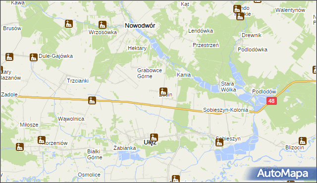 mapa Zosin gmina Ułęż, Zosin gmina Ułęż na mapie Targeo