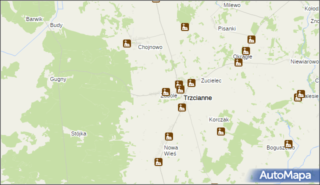 mapa Zubole, Zubole na mapie Targeo