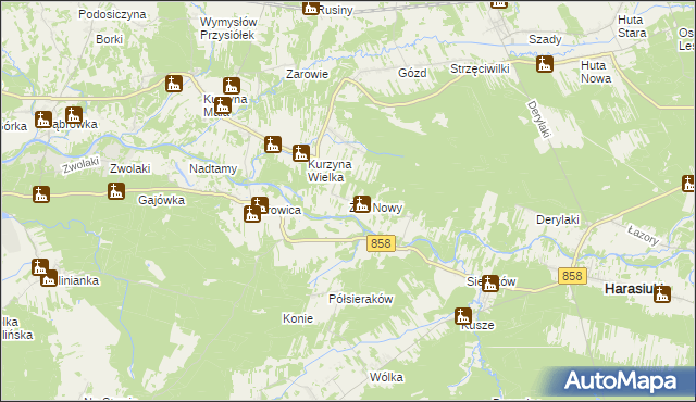 mapa Żuk Nowy, Żuk Nowy na mapie Targeo