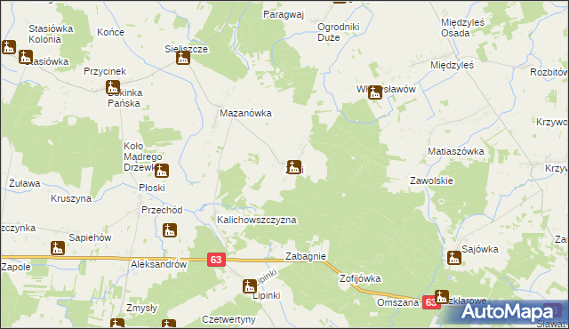 mapa Żuki gmina Tuczna, Żuki gmina Tuczna na mapie Targeo