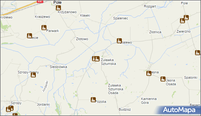 mapa Żuławka Sztumska, Żuławka Sztumska na mapie Targeo