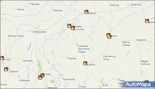 mapa Żuławka Sztumska Osada, Żuławka Sztumska Osada na mapie Targeo