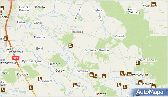 mapa Żurawiniec-Kolonia, Żurawiniec-Kolonia na mapie Targeo