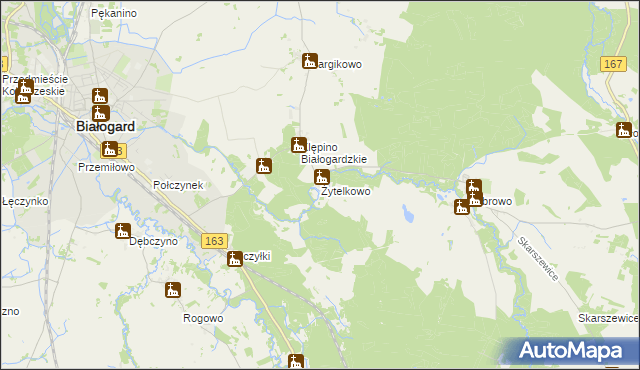 mapa Żytelkowo, Żytelkowo na mapie Targeo