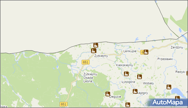 mapa Żytkiejmy, Żytkiejmy na mapie Targeo