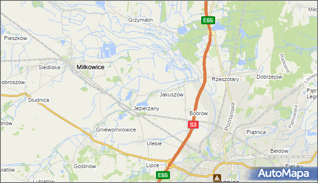 mapa Jakuszów, Jakuszów na mapie Targeo