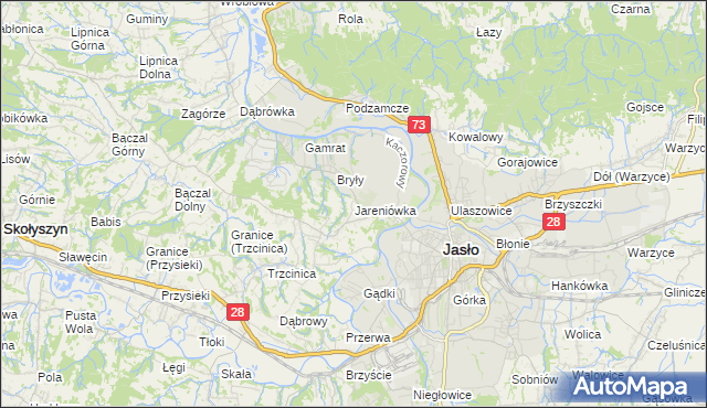 mapa Jareniówka, Jareniówka na mapie Targeo