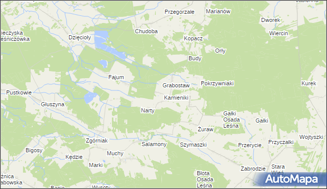 mapa Kamieniki, Kamieniki na mapie Targeo