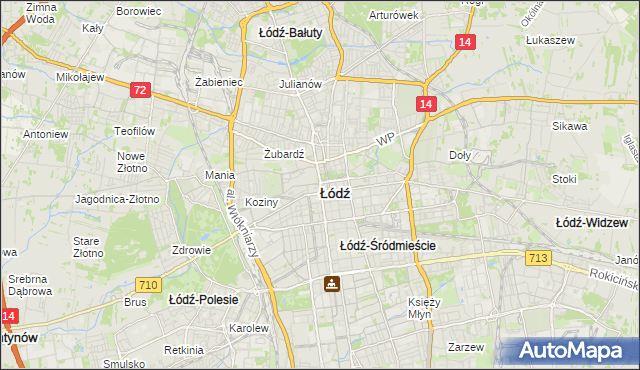 mapa Łodzi, Łódź na mapie Targeo