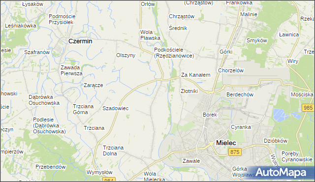 mapa Rzędzianowice, Rzędzianowice na mapie Targeo