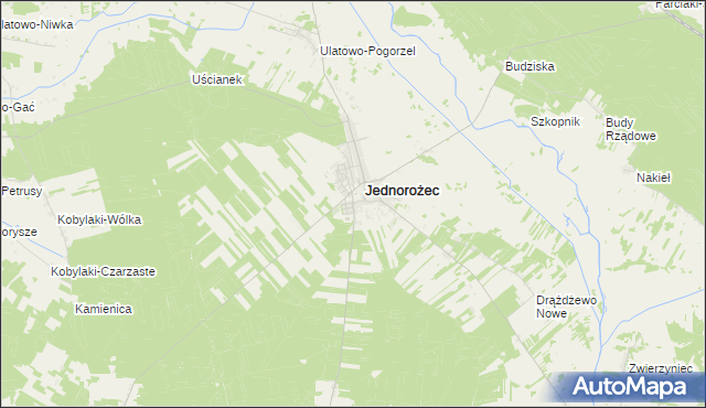 mapa Stegna gmina Jednorożec, Stegna gmina Jednorożec na mapie Targeo