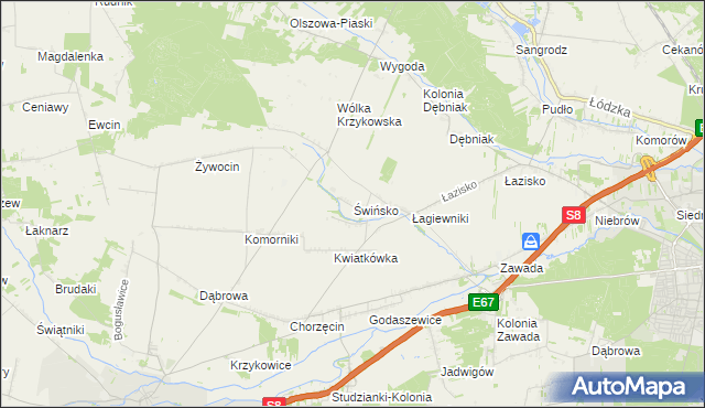 mapa Świńsko, Świńsko na mapie Targeo