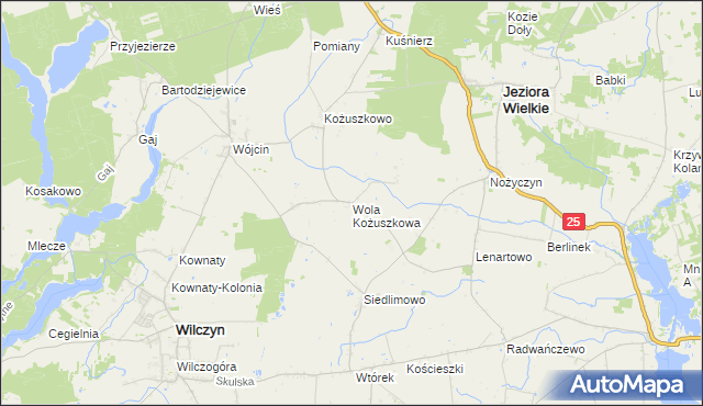 mapa Wola Kożuszkowa, Wola Kożuszkowa na mapie Targeo