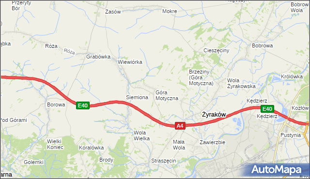 mapa Góra Motyczna, Góra Motyczna na mapie Targeo