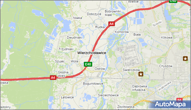 mapa Gosławice gmina Wierzchosławice, Gosławice gmina Wierzchosławice na mapie Targeo