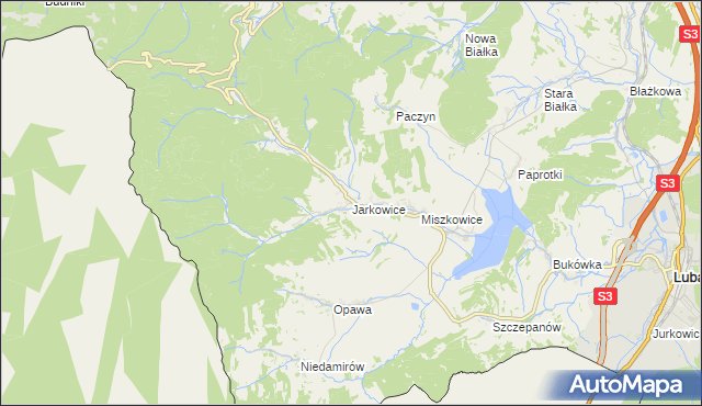 mapa Jarkowice, Jarkowice na mapie Targeo