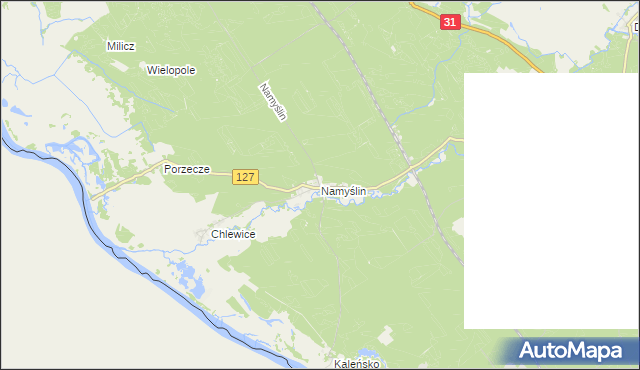 mapa Namyślin, Namyślin na mapie Targeo