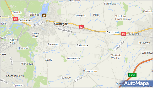 mapa Rabowice, Rabowice na mapie Targeo