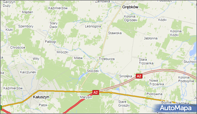 mapa Trzebucza, Trzebucza na mapie Targeo