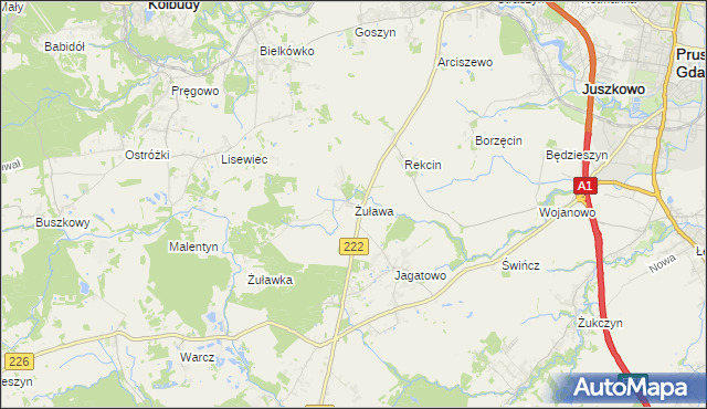 mapa Żuława, Żuława na mapie Targeo