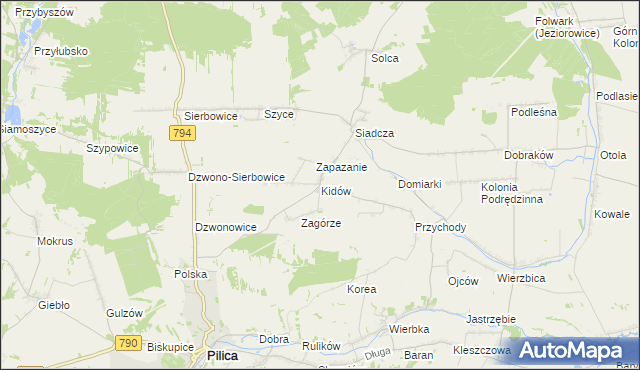 mapa Kidów, Kidów na mapie Targeo