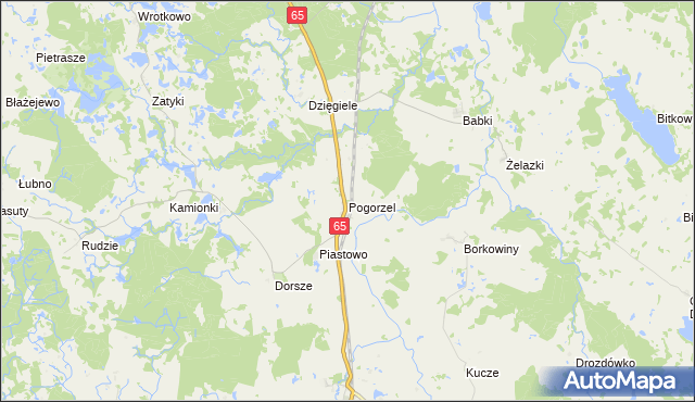 mapa Pogorzel gmina Gołdap, Pogorzel gmina Gołdap na mapie Targeo