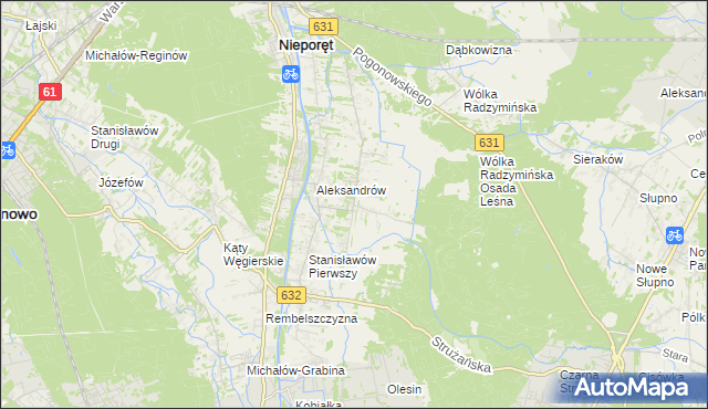 mapa Izabelin gmina Nieporęt, Izabelin gmina Nieporęt na mapie Targeo