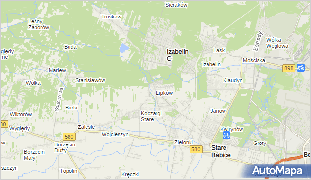 mapa Lipków, Lipków na mapie Targeo