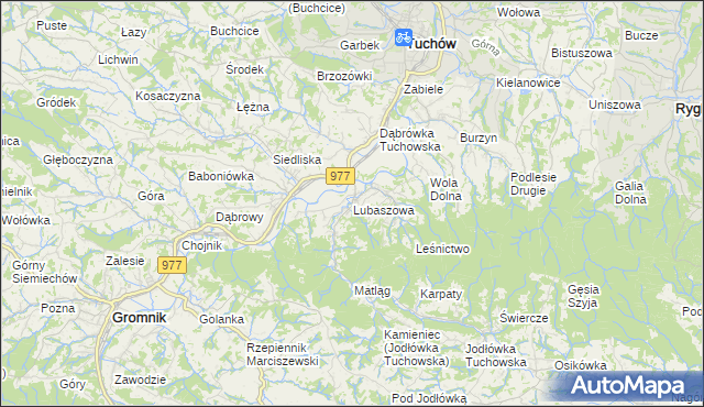 mapa Lubaszowa, Lubaszowa na mapie Targeo