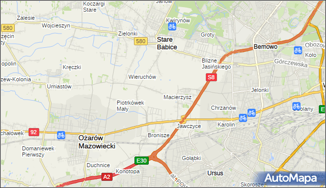 mapa Macierzysz, Macierzysz na mapie Targeo