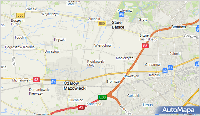 mapa Piotrkówek Duży, Piotrkówek Duży na mapie Targeo
