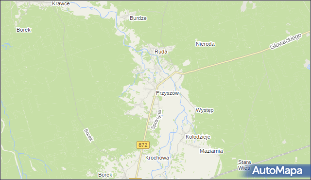 mapa Przyszów, Przyszów na mapie Targeo