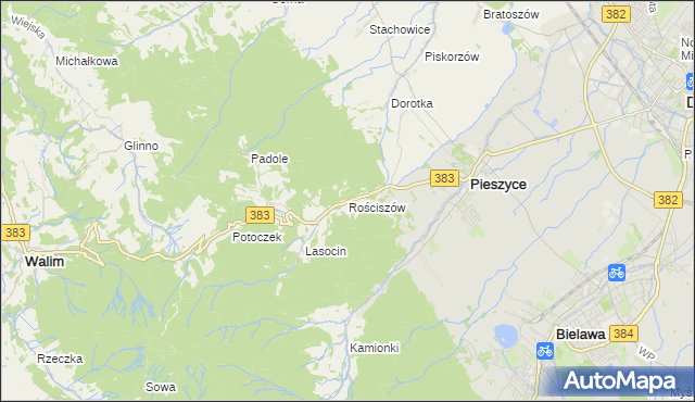 mapa Rościszów, Rościszów na mapie Targeo