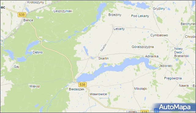 mapa Skarlin, Skarlin na mapie Targeo
