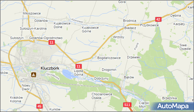 mapa Bogdańczowice, Bogdańczowice na mapie Targeo