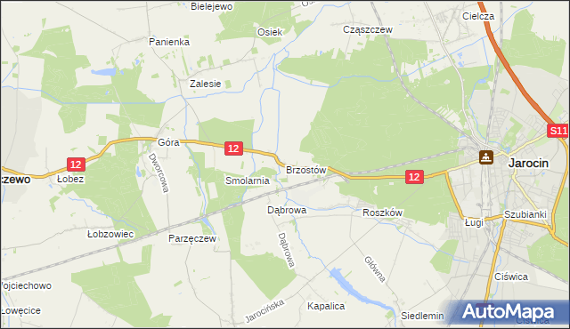 mapa Brzostów, Brzostów na mapie Targeo