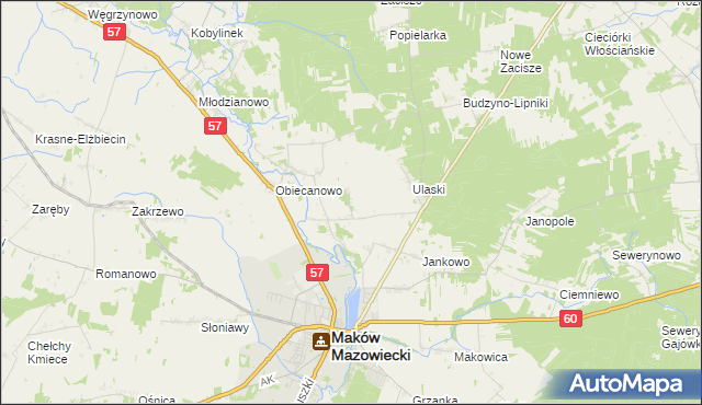 mapa Budzyno-Bolki, Budzyno-Bolki na mapie Targeo