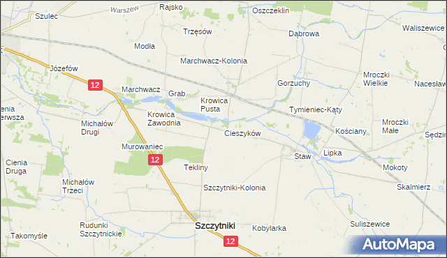 mapa Cieszyków, Cieszyków na mapie Targeo