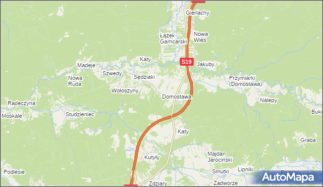 mapa Domostawa, Domostawa na mapie Targeo